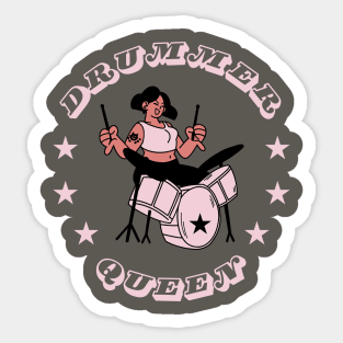 Drummer Queen Sticker